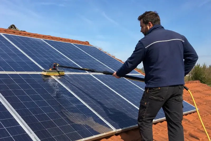 Nettoyage et entretien de panneaux solaires à Casefabre